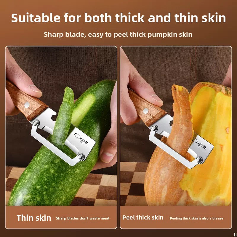 Wooden Handle Vegetable Peeler